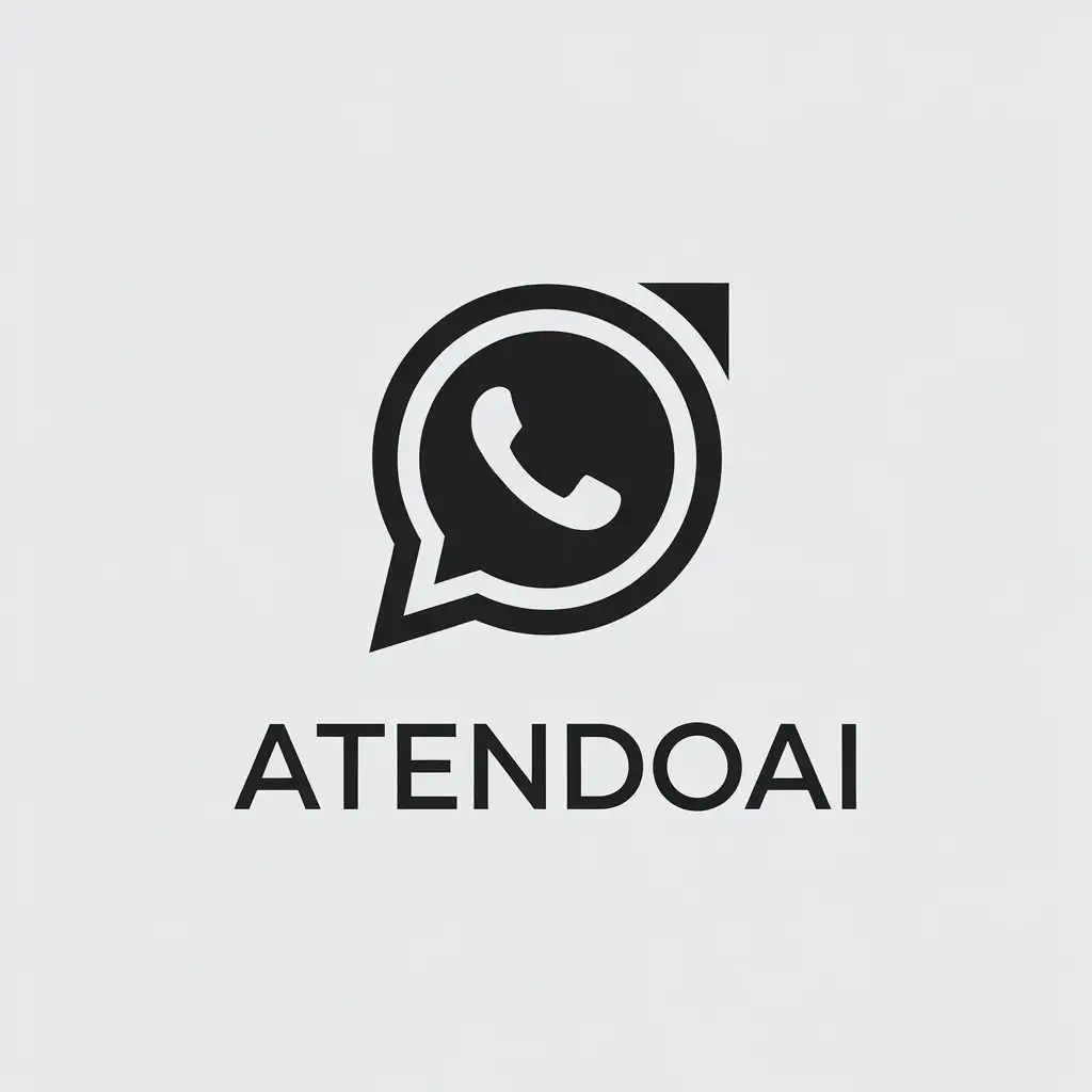 LOGO Design for Atendoai Minimalistic Chat Symbol in Vector Style for Internet Industry