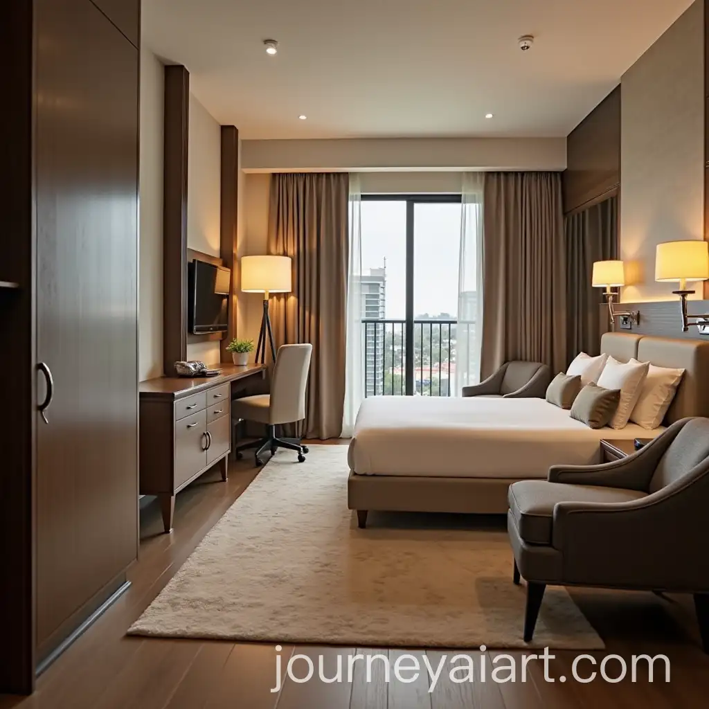 Interior-Designer-Furnishing-a-Modern-Hotel-Room
