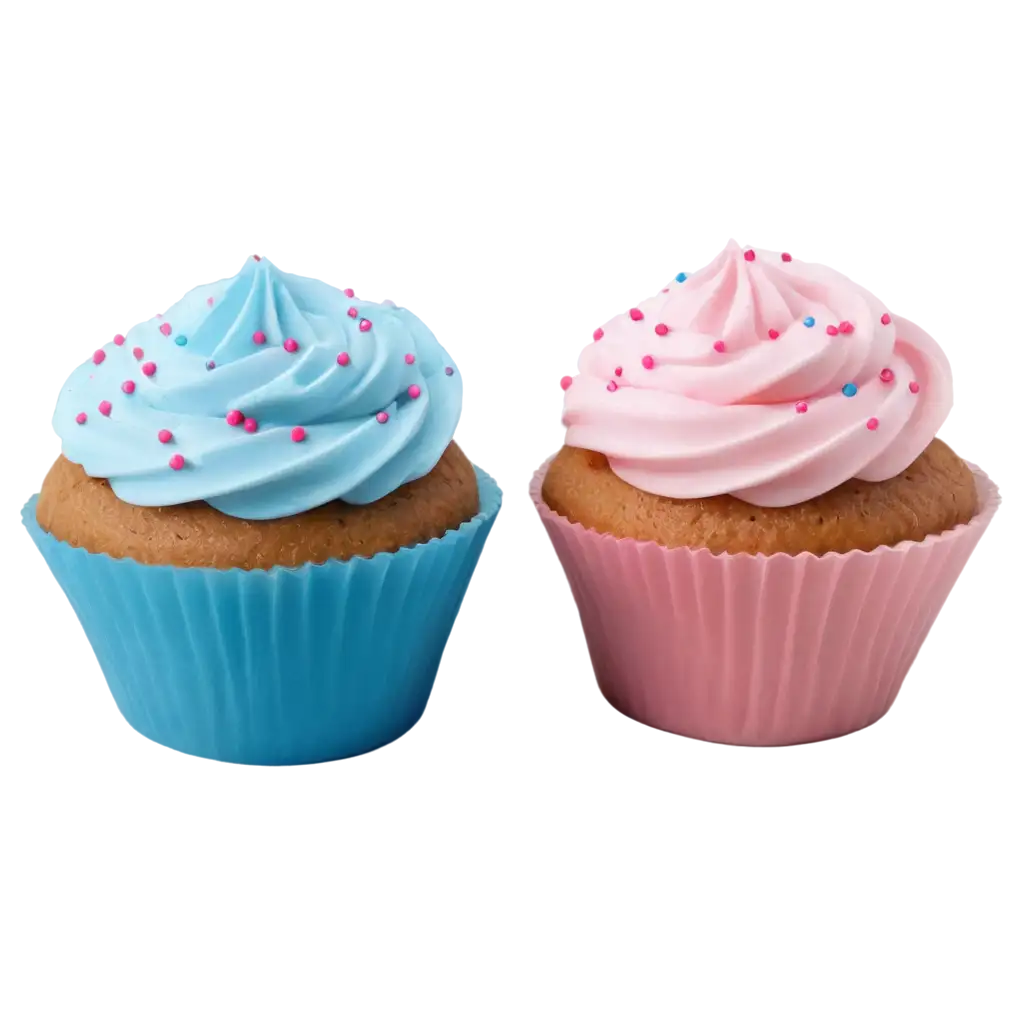 PNG-Cupcake-Image-in-Pink-and-Blue-Artistic-and-Sweet-Delights