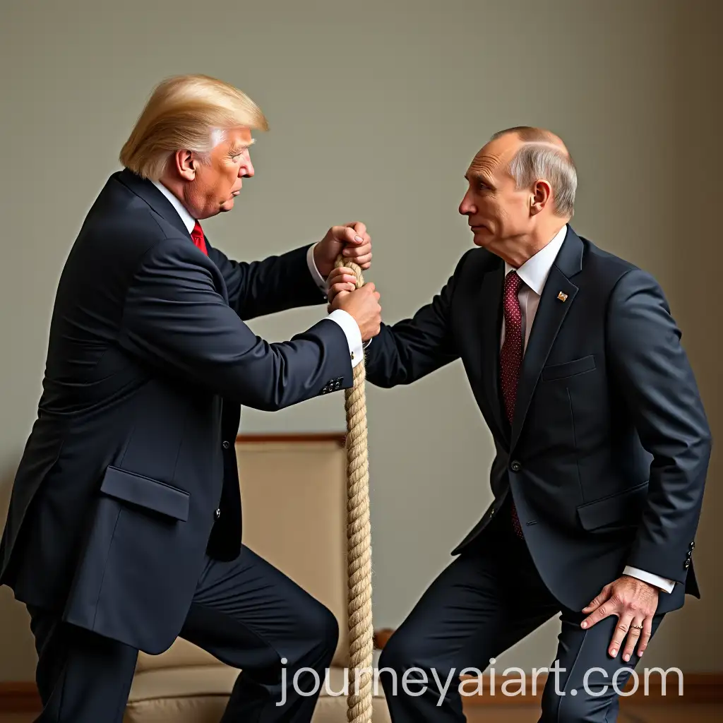 Donald-Trump-and-Vladimir-Putin-Competing-in-a-Tug-of-War