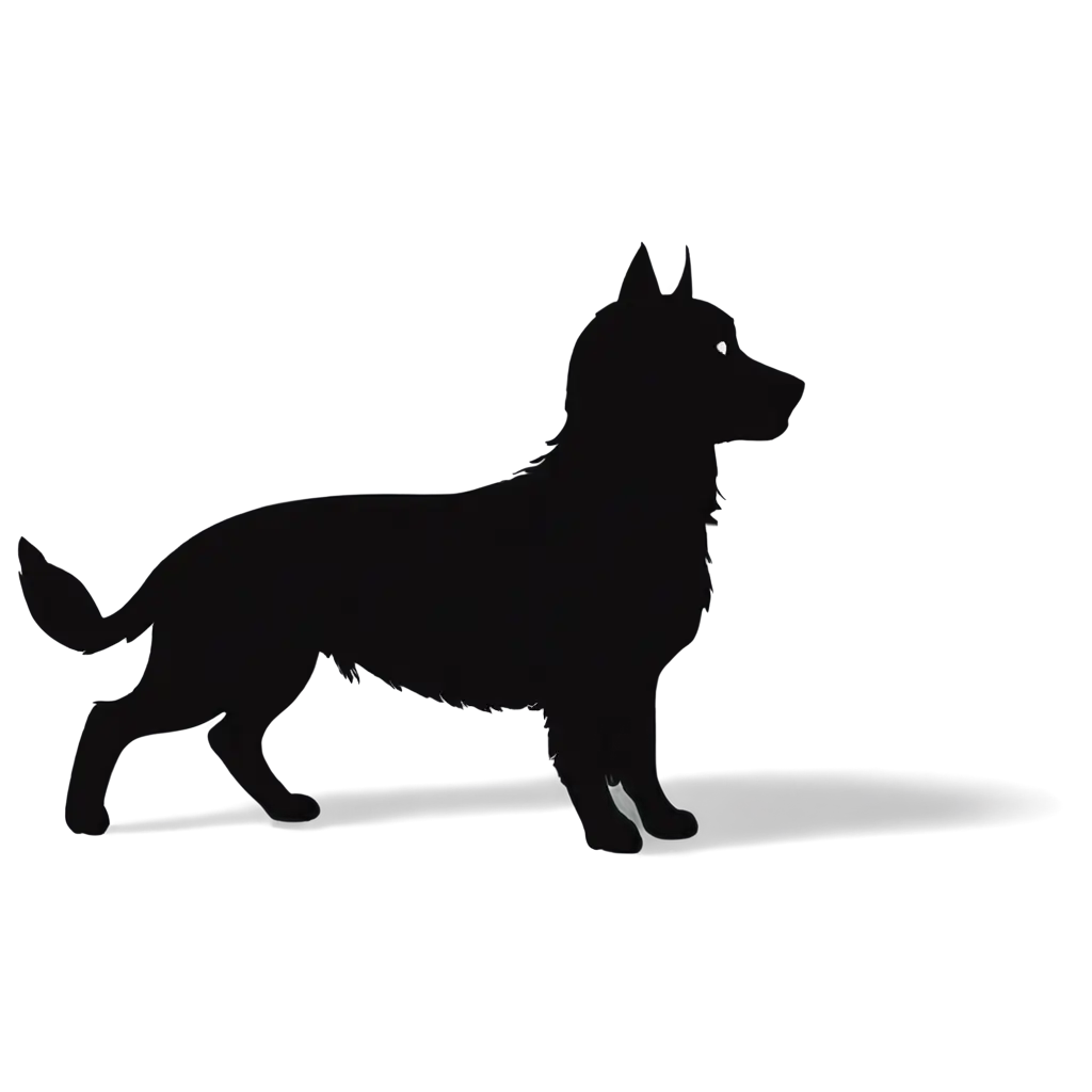 Cute-Dog-Silhouette-PNG-Enhance-Your-Designs-with-Clear-and-Versatile-Art