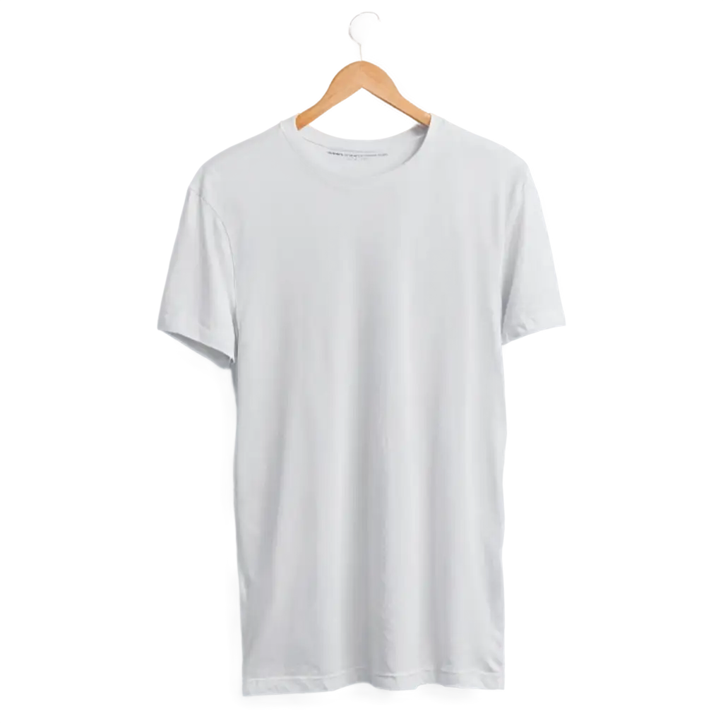 HighQuality-PNG-Image-of-a-White-Plain-TShirt-Hanging-for-Versatile-Use