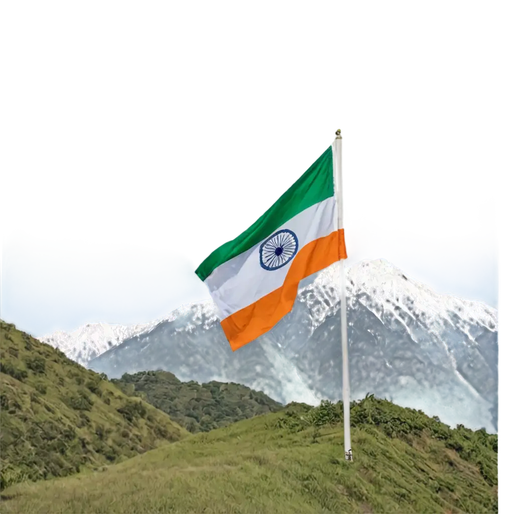 Indian-Flag-on-Mountain-PNG-Image-Symbolizing-National-Pride-and-Natural-Majesty