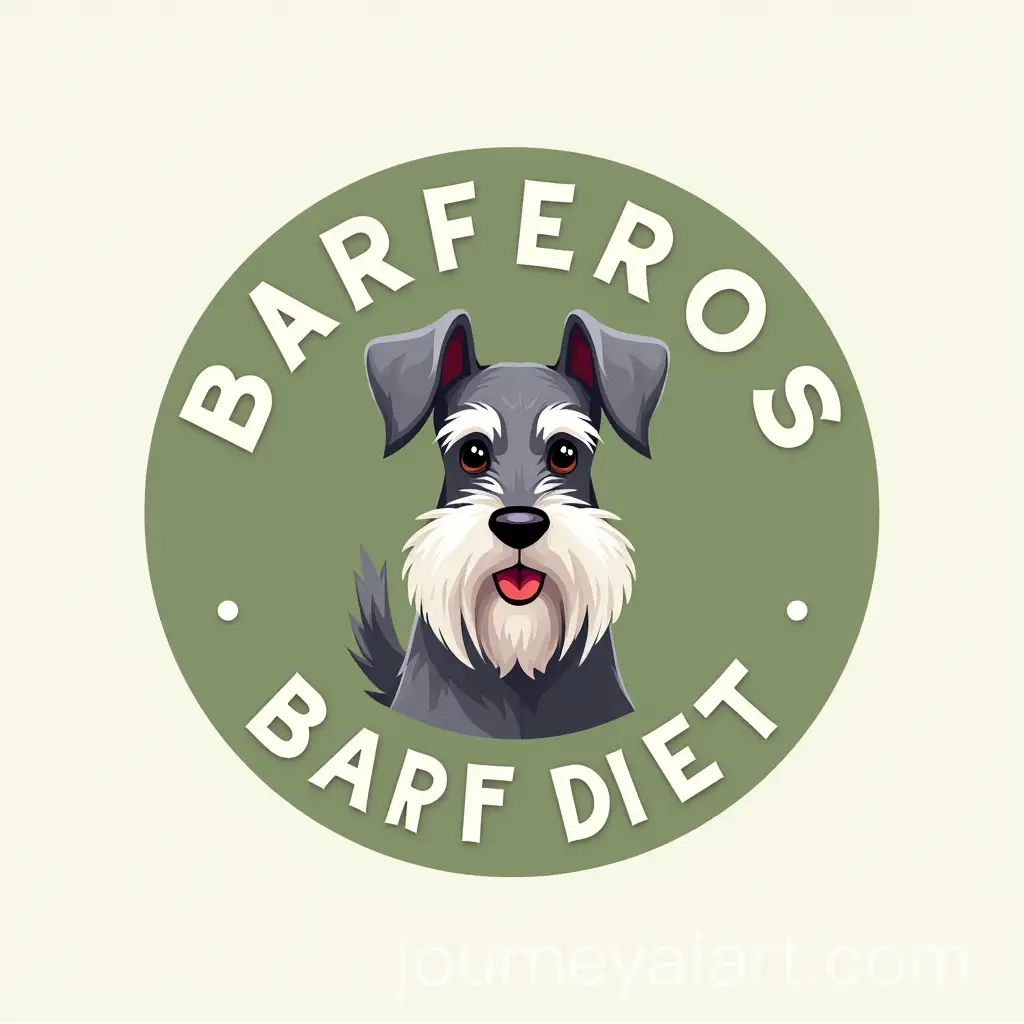 Barferos-Logo-Featuring-a-Grey-Schnauzer-for-BARF-Diet-Company