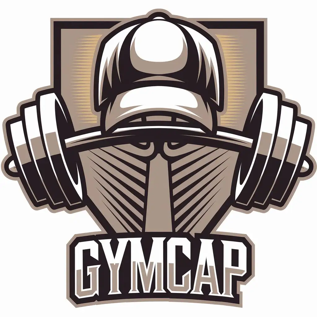 LOGO Design for GymCap Abstract Art with Clear Background and Moderate Style