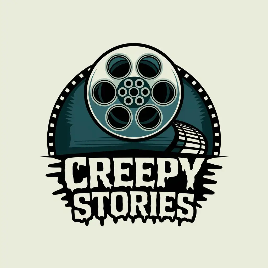 LOGO Design for Creepy Stories Vector Movie Theme with Clear Background