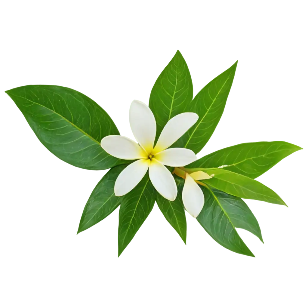 Exquisite-White-Green-Plumeria-Obtusa-Flower-PNG-Captivating-Beauty-in-HighQuality-Format