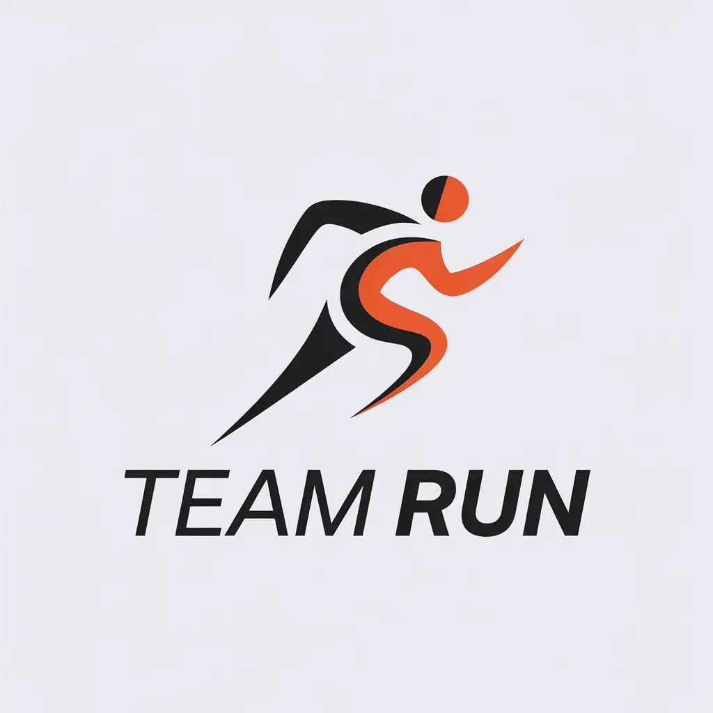 LOGO Design for Team Run Minimalistic Sports Fitness Vector Logo