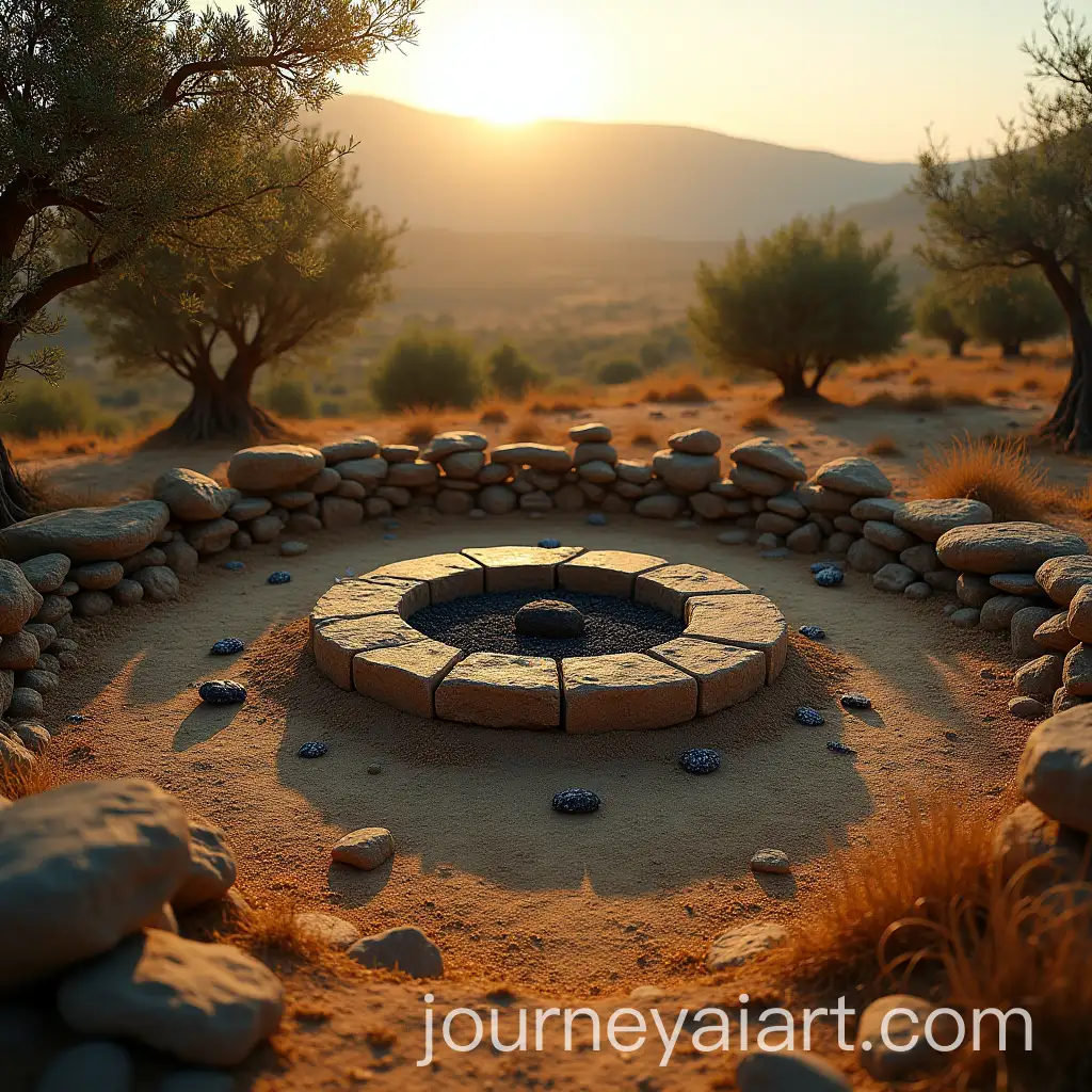 Ancient-Sacred-Altar-at-Sunset-with-Timeless-Landscape