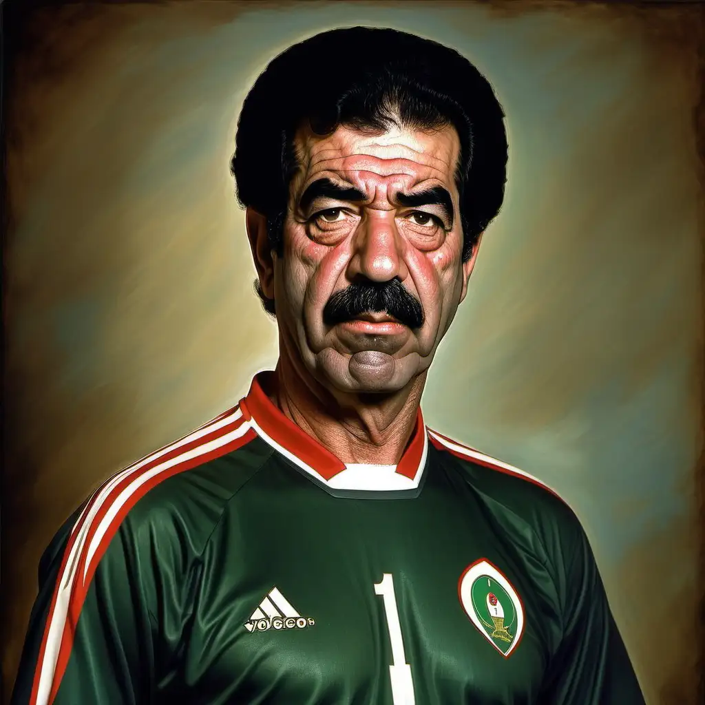 Portrait of Saddam Hussein as a Soccer Player