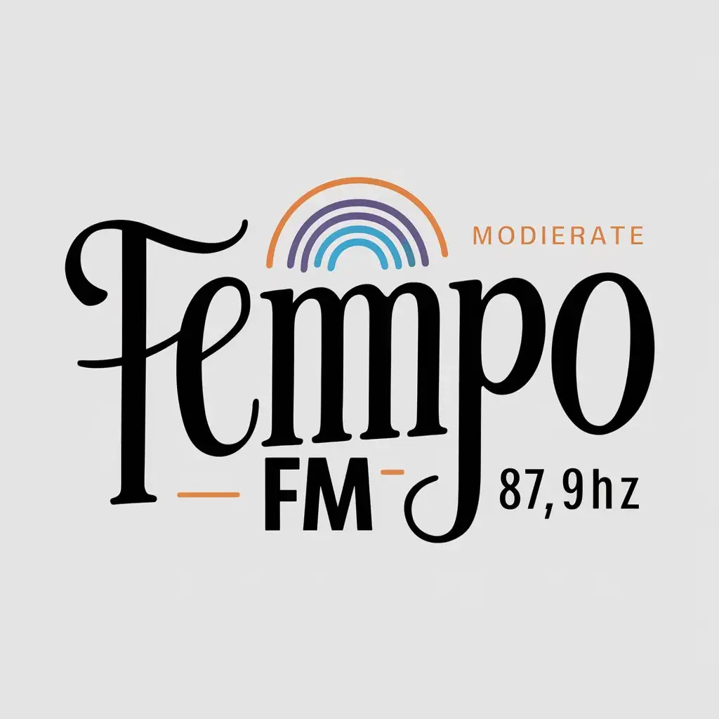 LOGO Design For Tempo FM 879MHz Radio and Music Theme with Clear Background