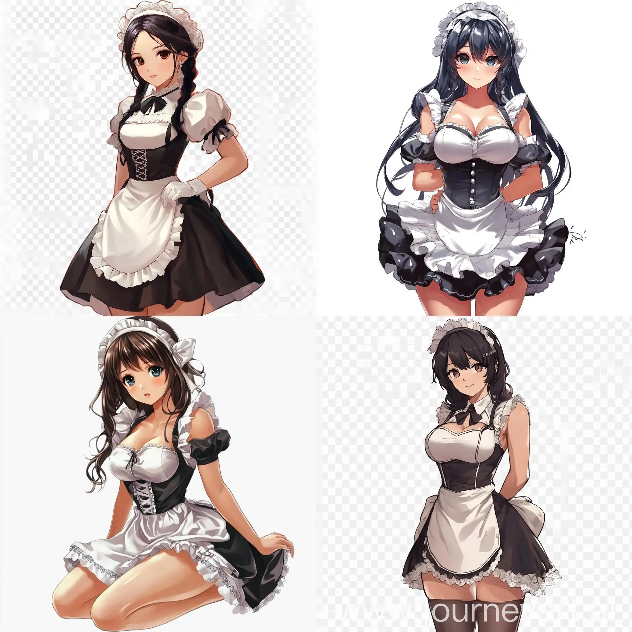 Anime-Maid-Character-with-Elegant-Style-and-Maid-Costume