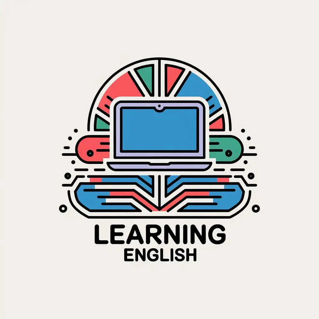 LOGO-Design-for-Learning-English-Laptop-Symbol-in-Technology-Industry