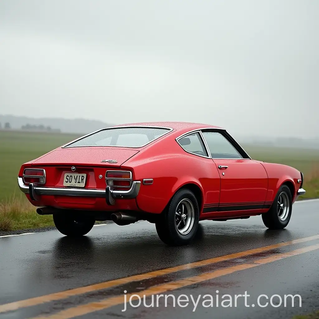 1973-Toyota-Celica-GT-Fastback-Coupe-in-Red-Rear-Lateral-View-on-the-Route