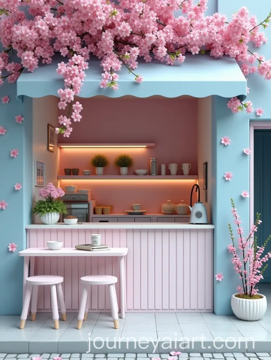 AI-Image-Prompt-ExpansionCozy-Pink-and-Blue-Coffee-Shop-with-Colorful-Floral-Decor-and-Modern-Minimalist-Furniture