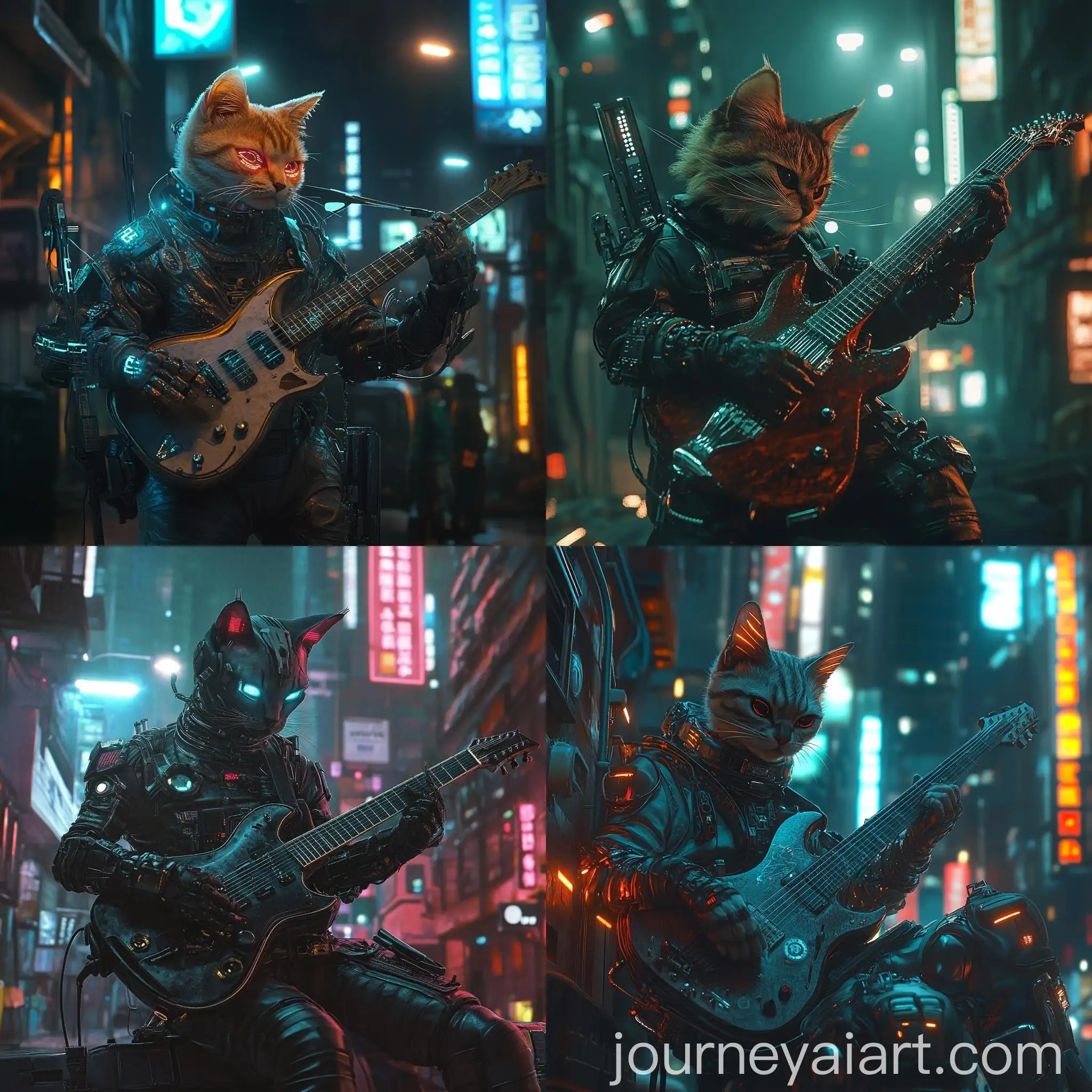 Cyborg-Cat-Playing-Guitar-in-Cyberpunk-City-Night-Scene