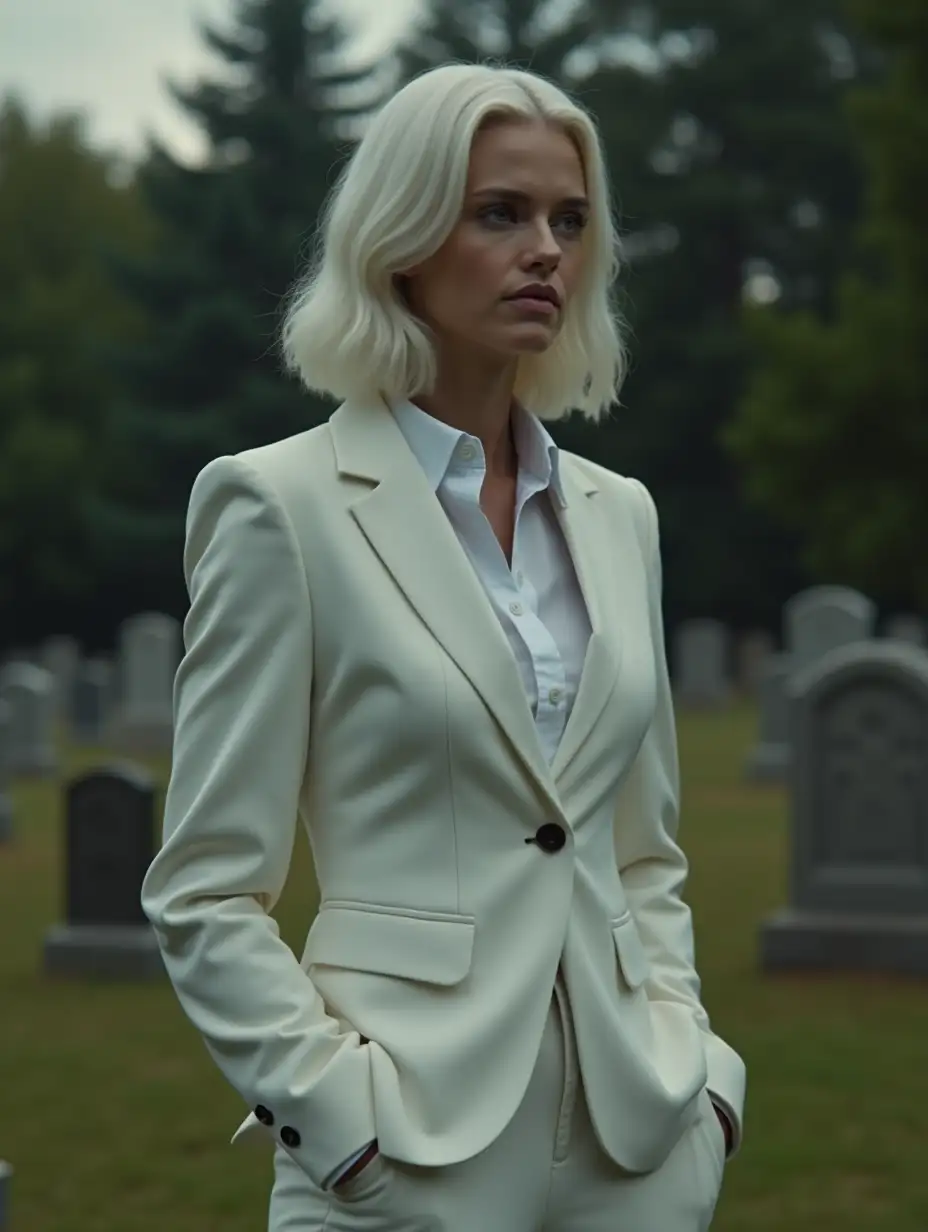 Teagan-Croft-as-Lucifers-Vessel-in-Graveyard-AllWhite-Suit-DC-Titans-Inspired