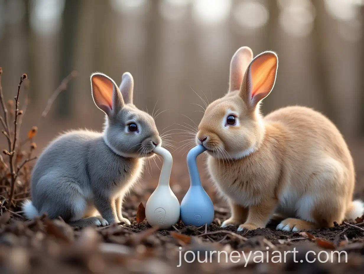 Two-Happy-Rabbits-in-a-Springlike-Suburban-Forest-Near-Stockholm-with-BIBS-Teats