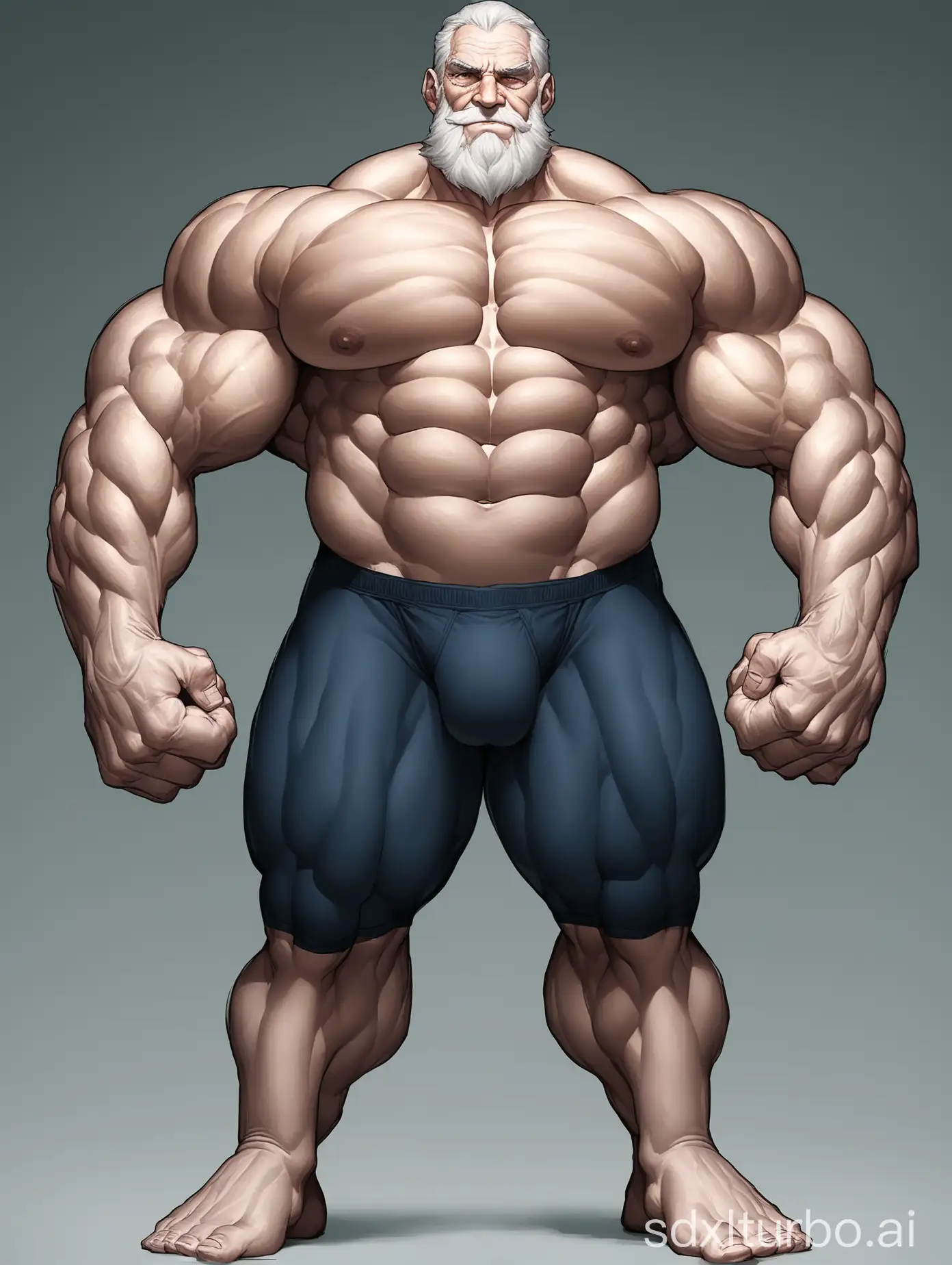 Elderly-Giant-Man-Flexing-Muscles-in-Underwear