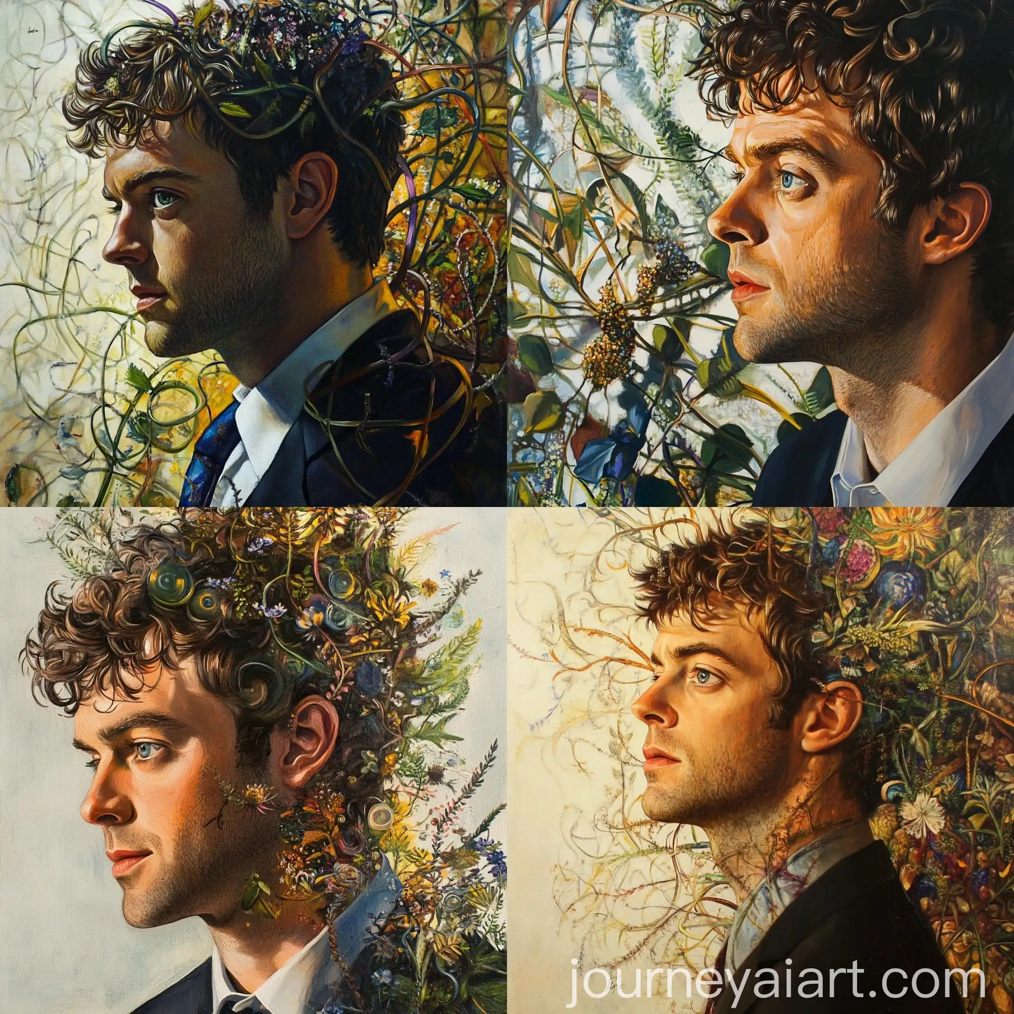 Botanical-Plants-Interwoven-in-a-Mathematical-Oil-Painting