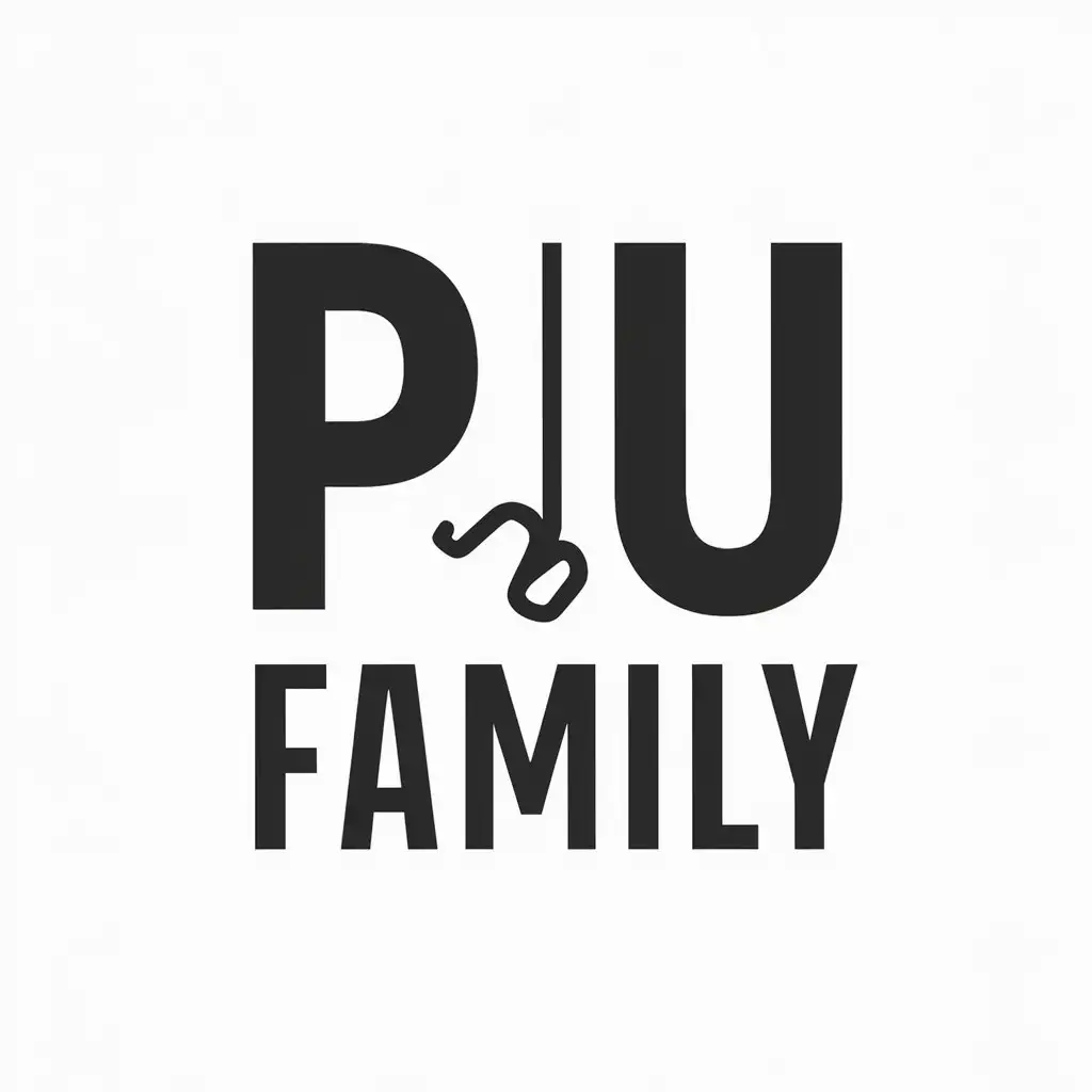 LOGO-Design-for-P-U-Family-Modern-Vector-Logo-with-PullUp-Theme