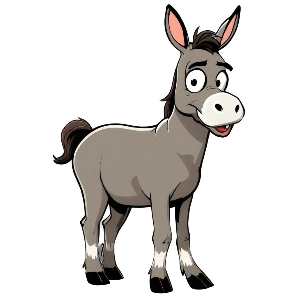 2D-Cartoon-of-a-Democratic-Donkey-in-Chicago-PNG-Image-for-High-Quality-and-Clarity