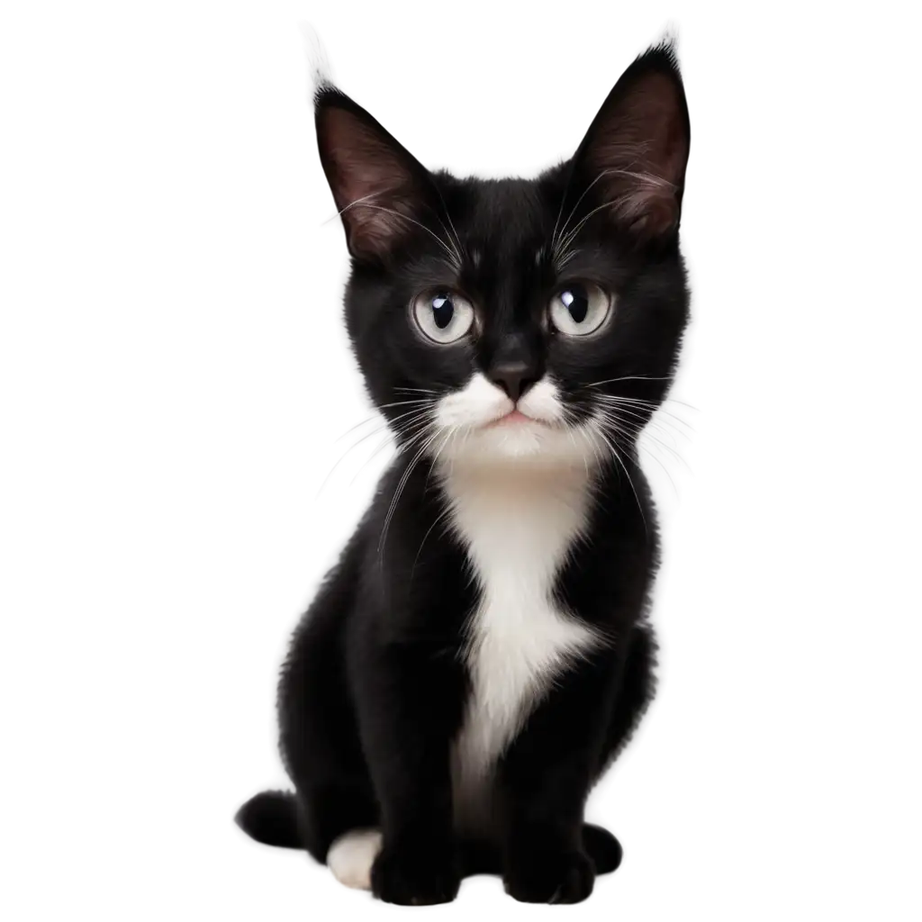 Stunning-Black-and-White-Cat-PNG-for-Versatile-Creative-Projects