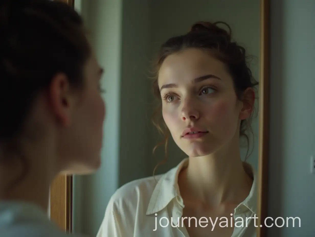 Contemplative-Young-Woman-Reflecting-in-Soft-Light