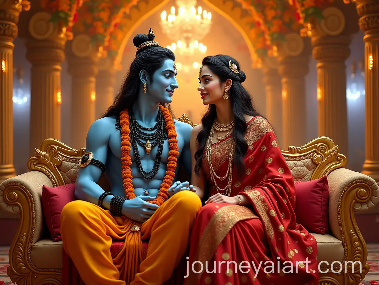 Lord-Shiva-and-Goddess-Parvati-Wedding-Ceremony-with-Lavish-Decorations