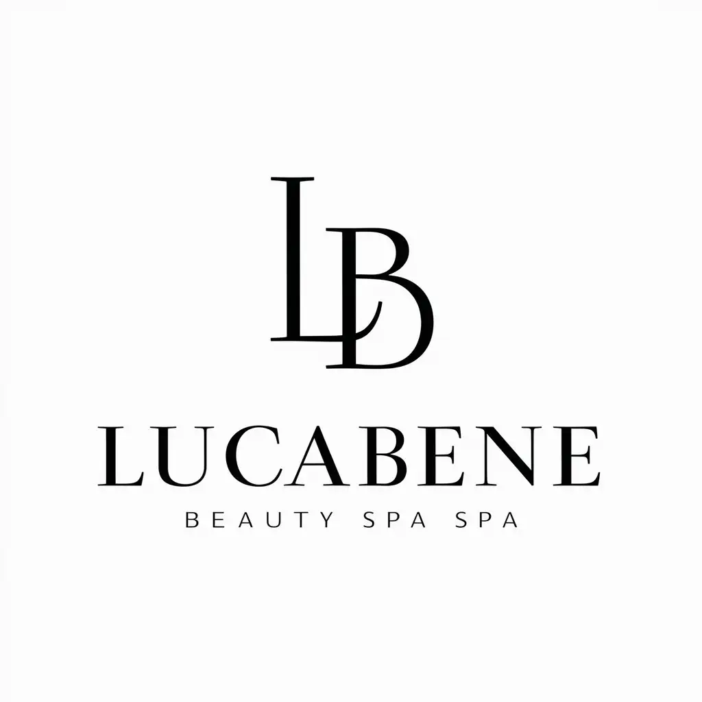 Logo-Design-for-LUCABENE-LB-Initials-in-Minimalistic-Style-for-Beauty-Spa-Industry