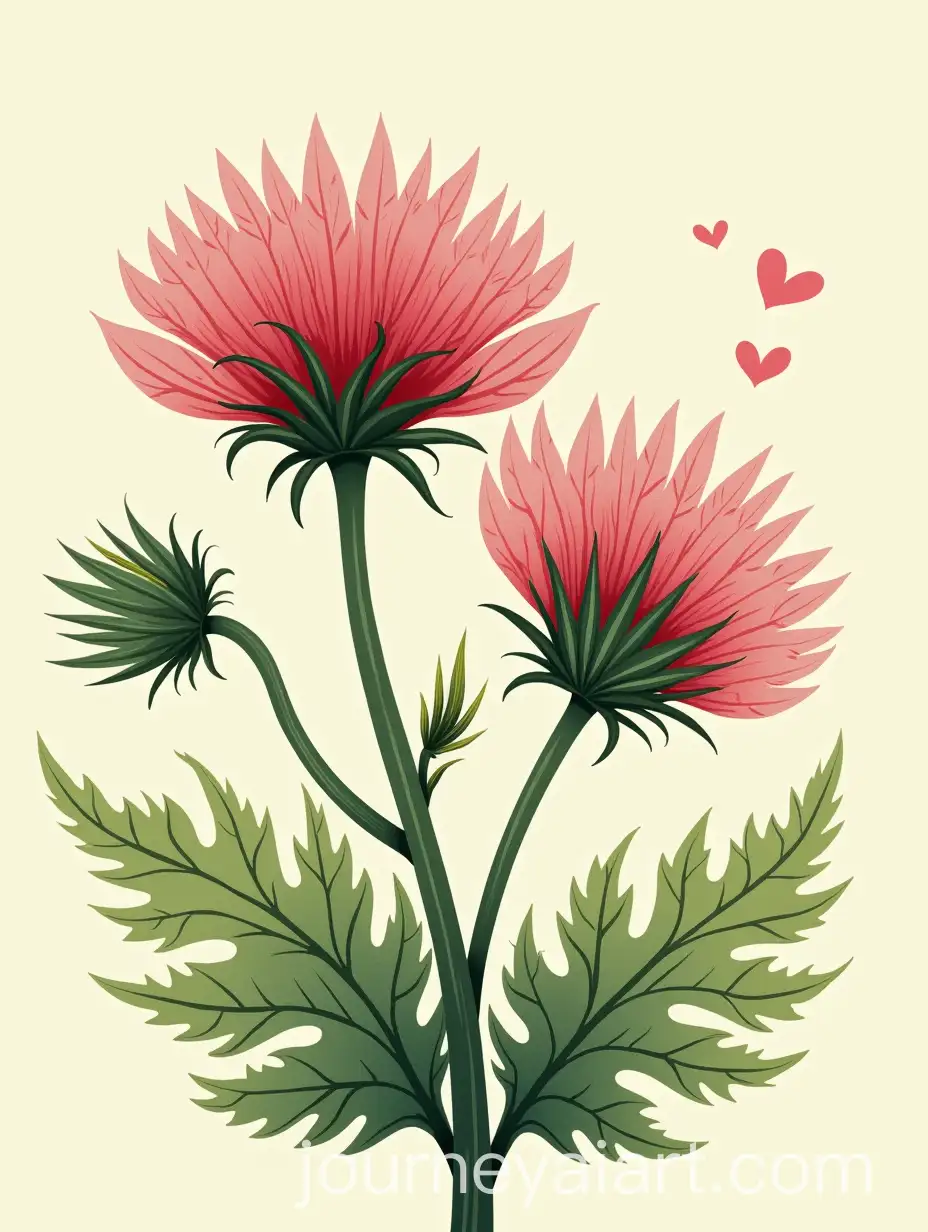 Romantic-Connection-Between-Two-People-with-Burdock-Plant-KBurdock-Love-Connectionlette-Symbolism