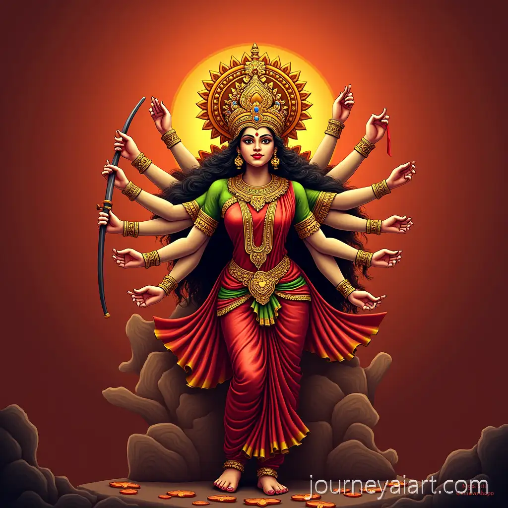 Goddess-Durga-Celebrated-During-Navratri-in-HD-Wallpaper