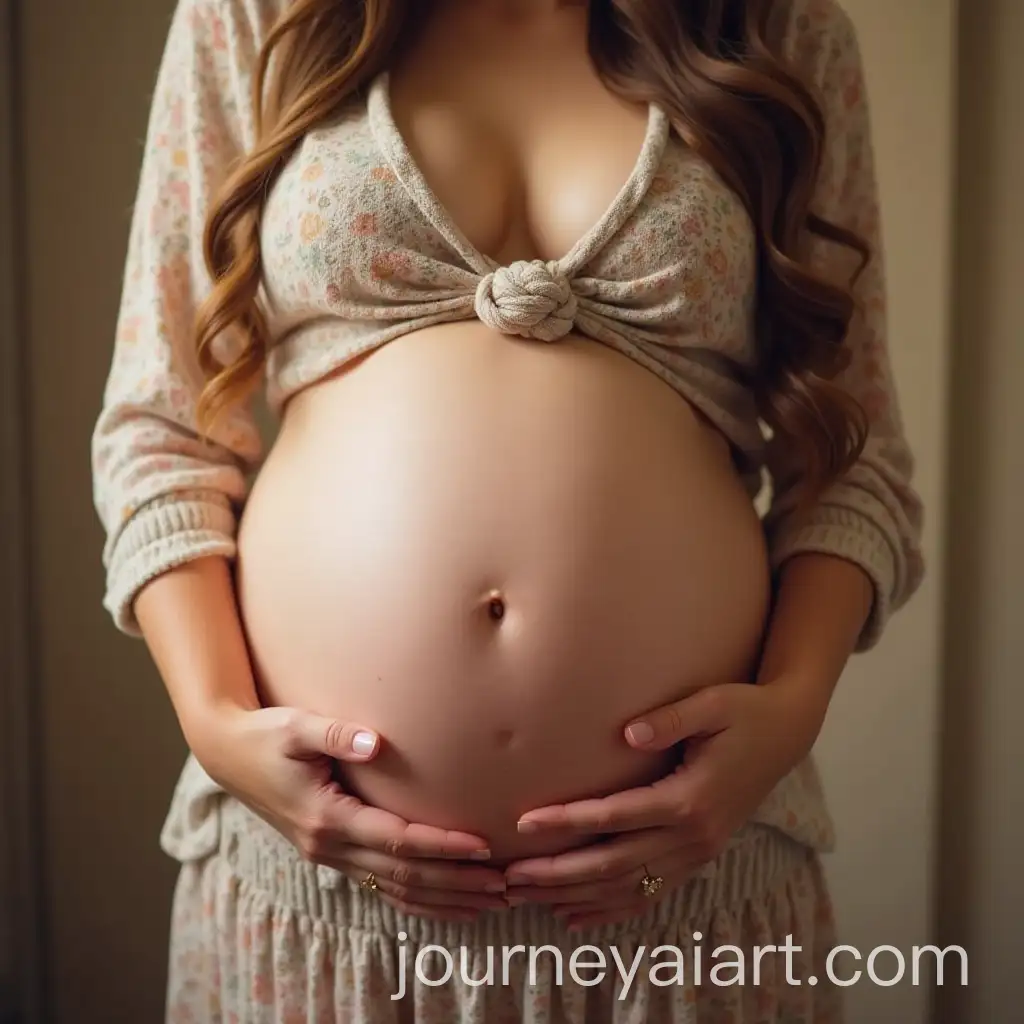 Pregnant-Woman-in-Last-Trimester-on-a-Date-Night