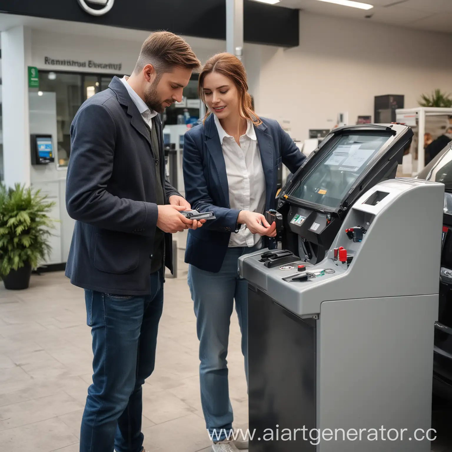 Customer-Buying-Car-Battery-at-SelfService-Kiosk