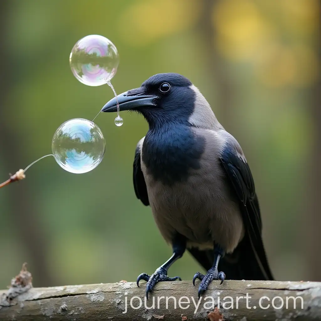 Crow-Blowing-Bubbles-with-a-Bubble-Pipe