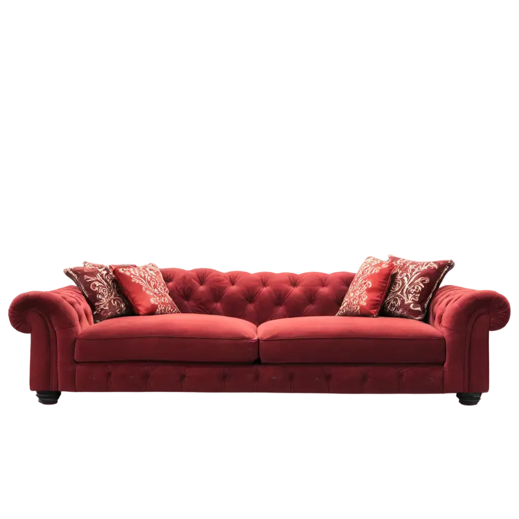 Red-Royal-2-Seater-Sofa-PNG-Image-Luxurious-Furniture-for-Modern-Interiors