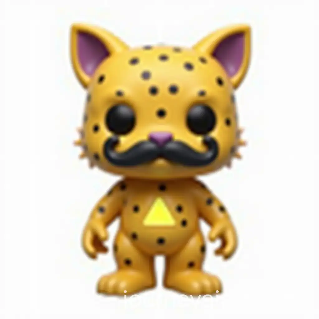Yellow-and-Purple-Funko-Monster-Figurine-with-Multiple-Eyes-and-CatLike-Mustache