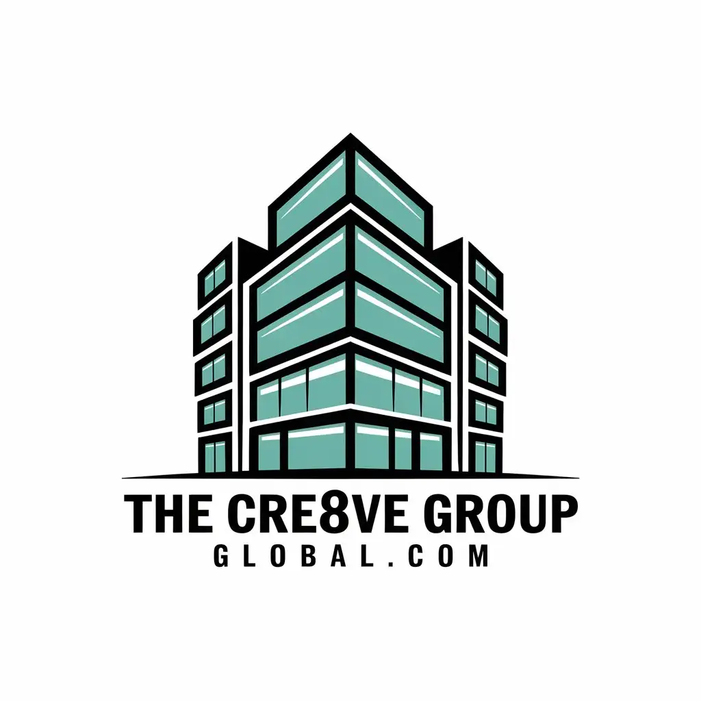 LOGO Design for The Cre8tive Group Global Vector Building Symbol for Real Estate Industry