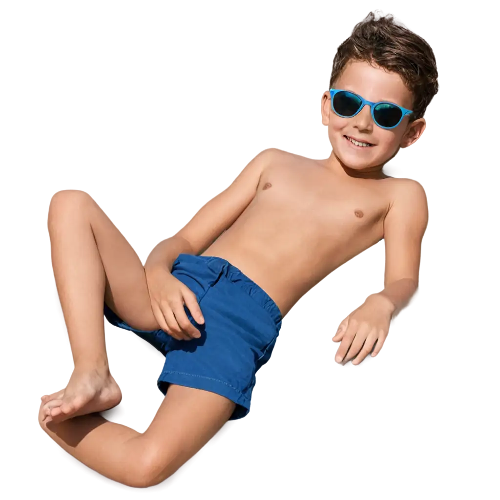 Boy-Laying-on-Beach-with-Sunglasses-HighQuality-PNG-Image-for-Relaxation-and-Summer-Themes