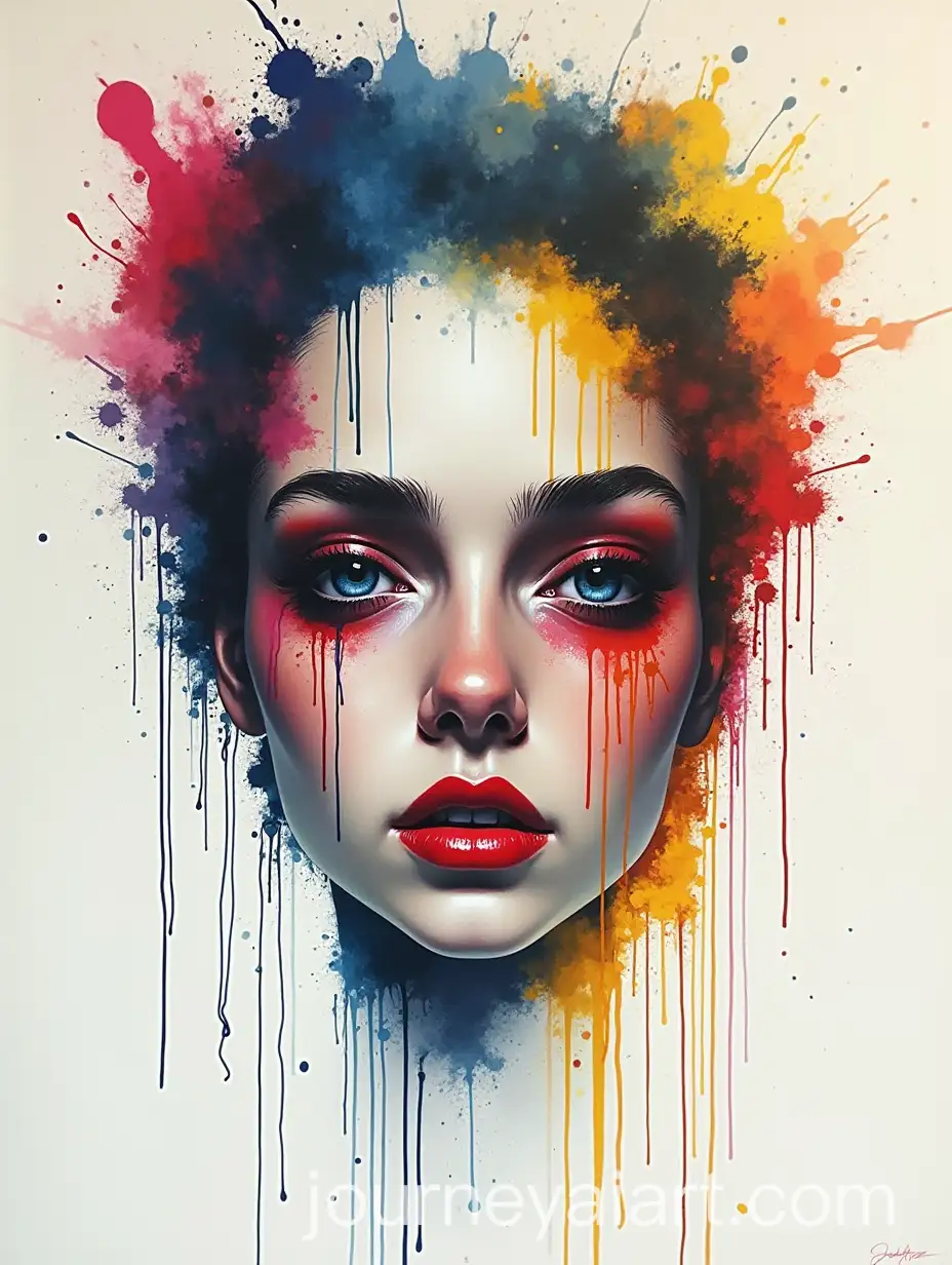 Abstract-Design-with-Blurry-Face-and-Paint-Droplets