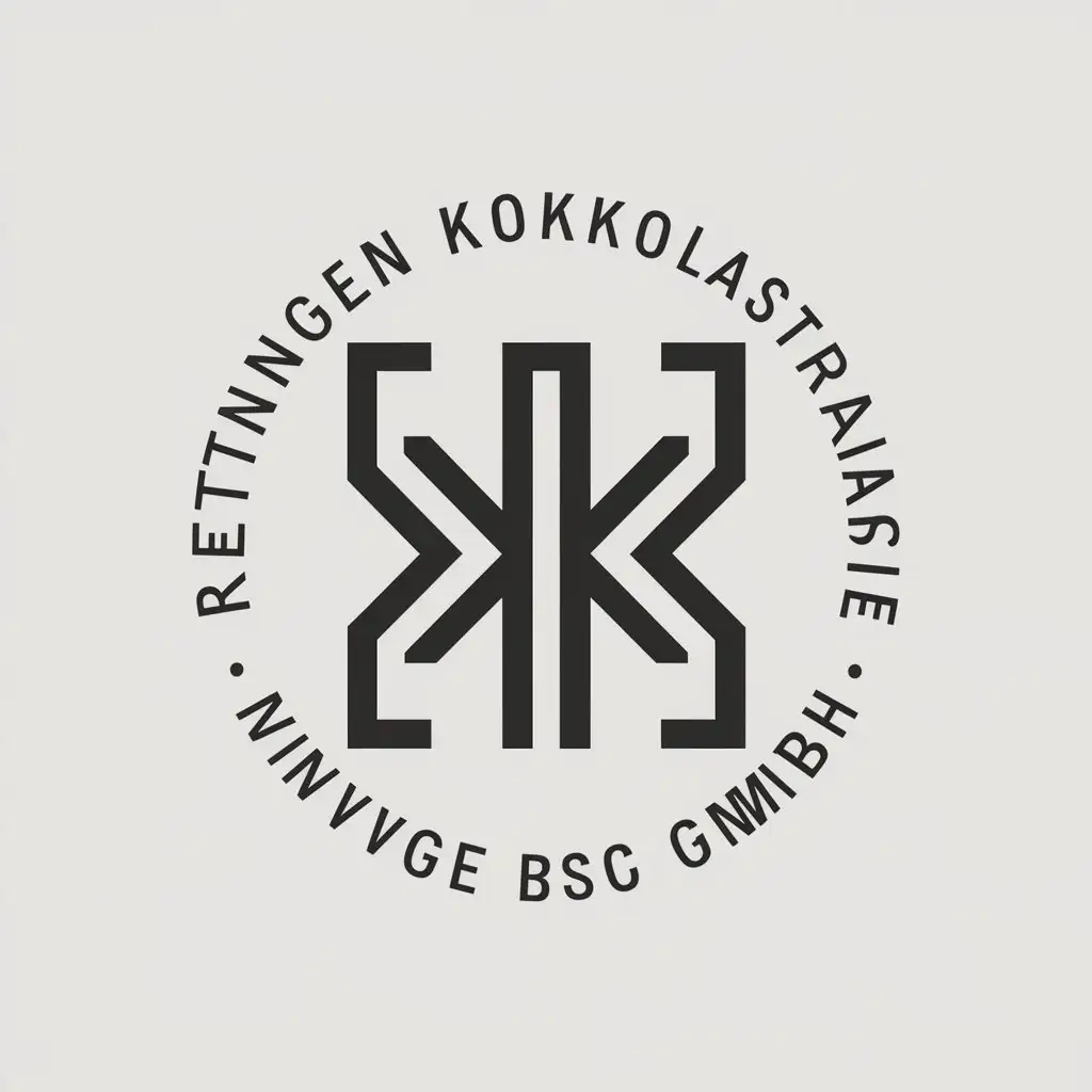 a vector logo design,with the text "Services to affiliated companies and third parties as well as renting, leasing, managing, financing and utilizing fixed assets of all kinds. Excluded are legal and tax advice as well as businesses that are subject to banking or investment law.", main symbol:Ratingen Kokkolastraße BC GmbH,Moderate,clear background