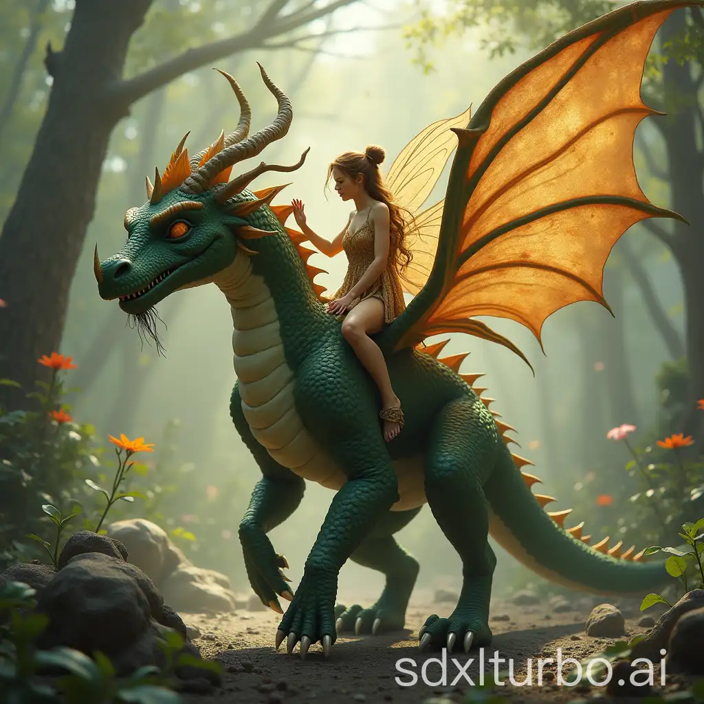 Enchanting-Fairy-Gracefully-Riding-a-Majestic-Dragon