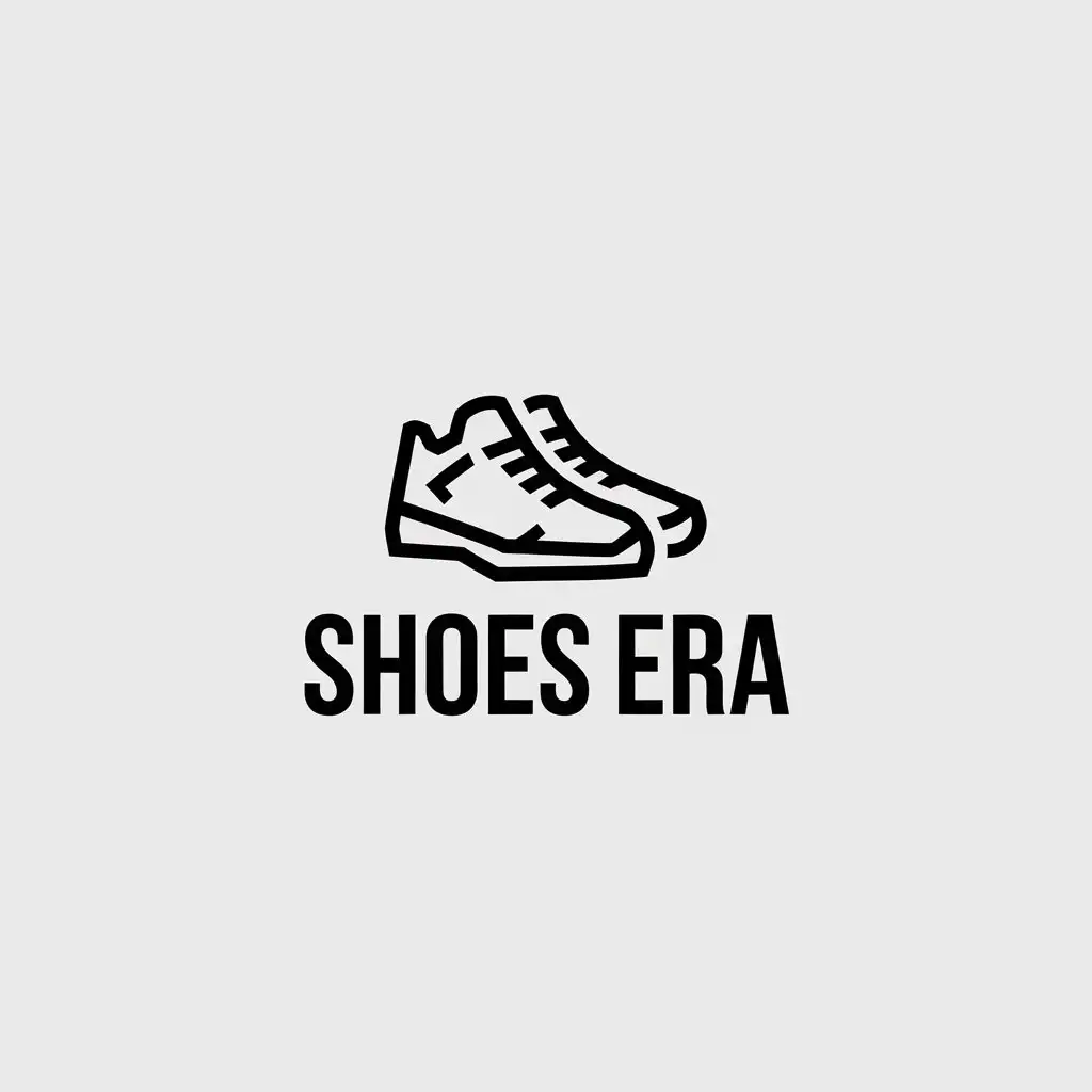 a vector logo design,with the text "shoes era", main symbol:shoes,Minimalistic,be used in Sports Fitness industry,clear background