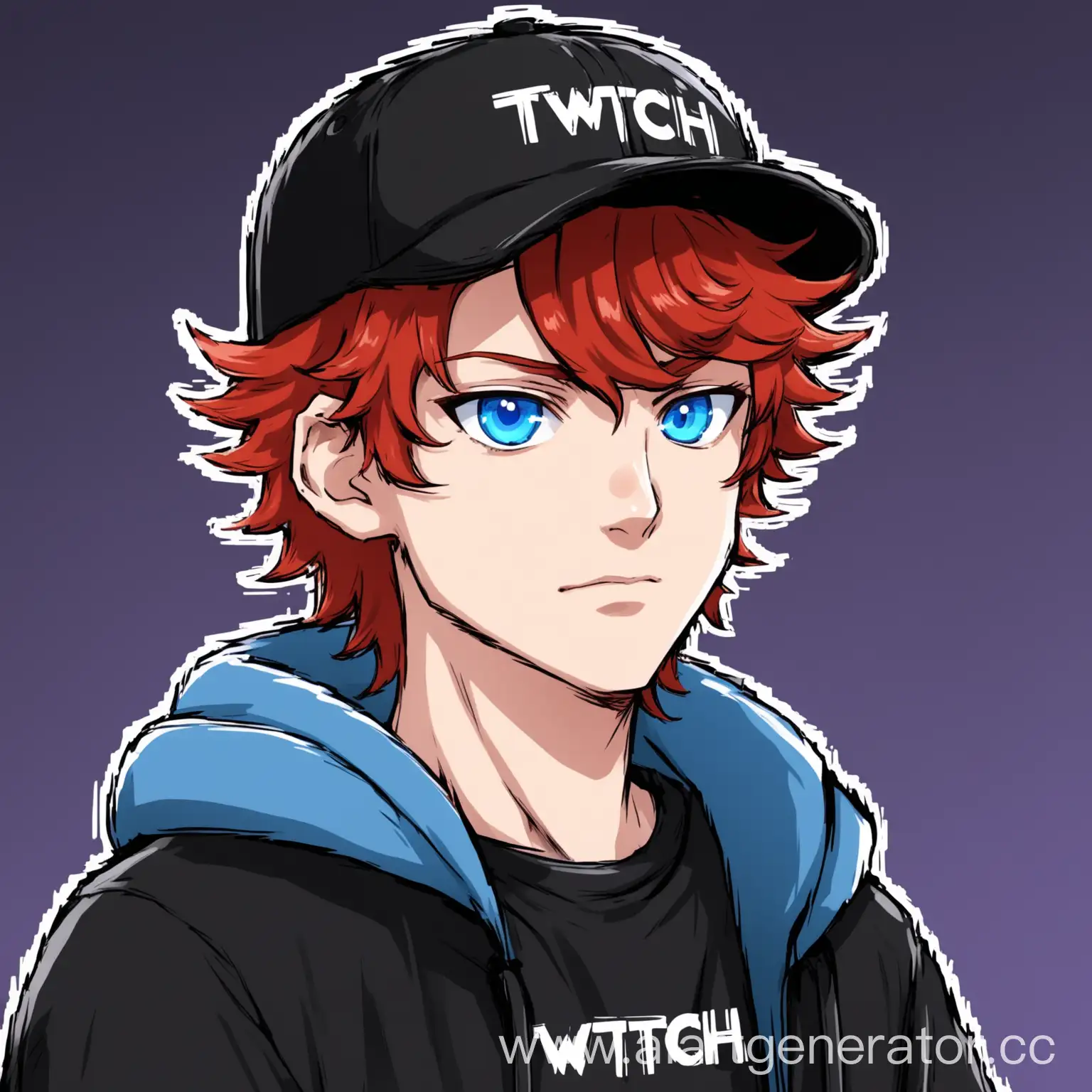 Anime-Style-Avatar-for-Twitch-with-Redheaded-Boy-in-Baseball-Cap