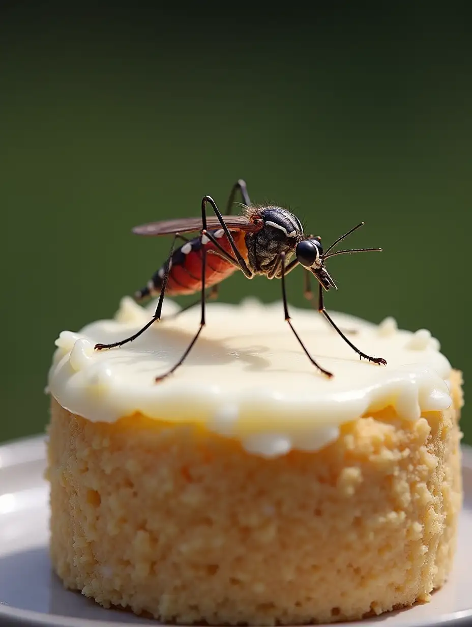 A Mosquito on the cake