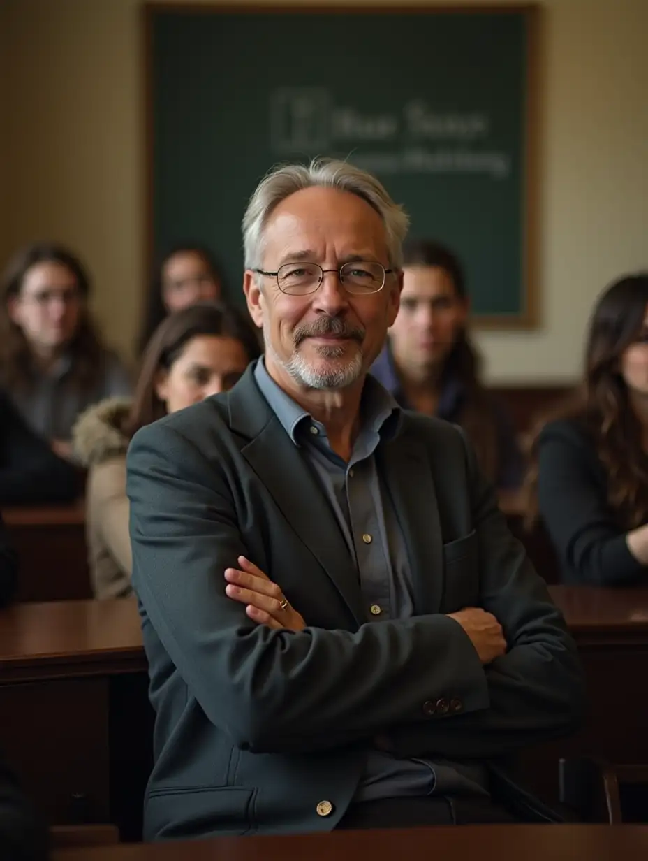 Professor-in-Old-Lecture-Hall-with-Students-in-the-Background