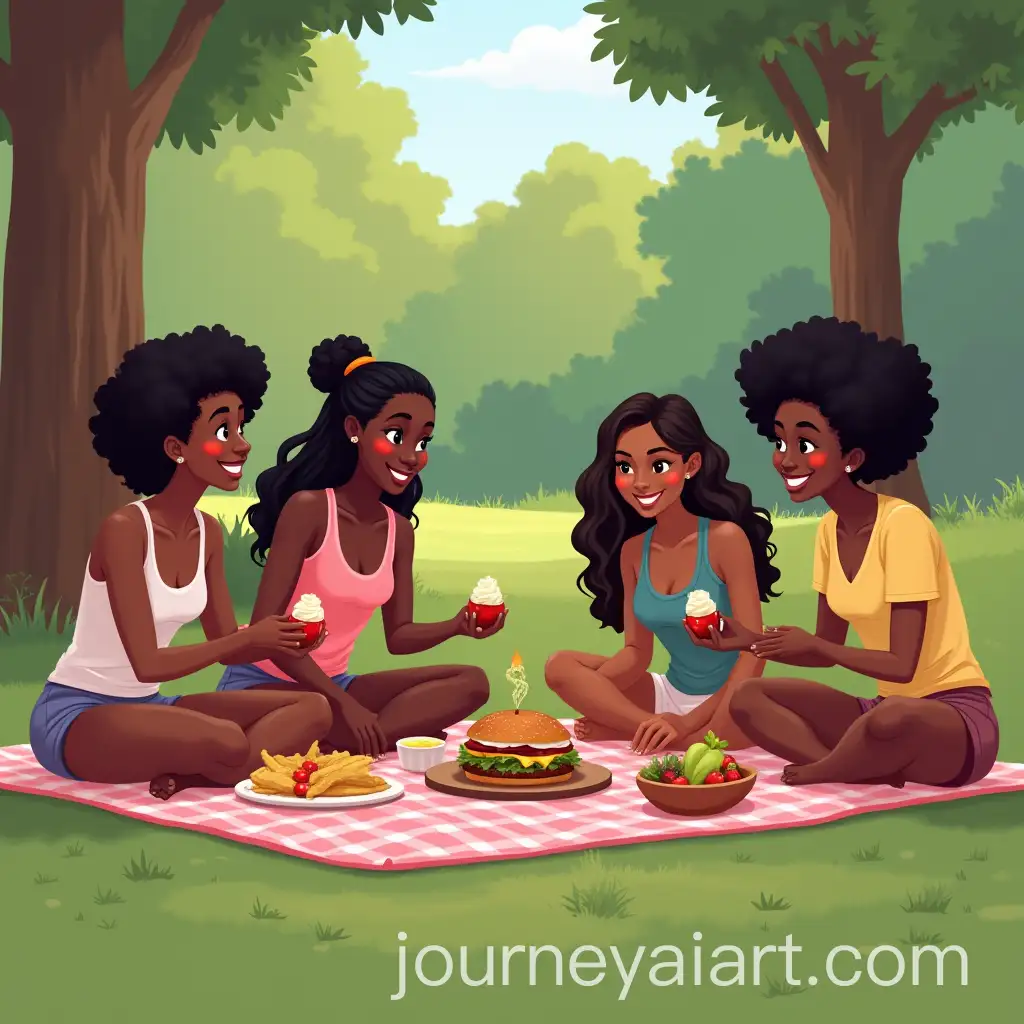 Diverse-Group-Enjoying-Picnic-in-Park