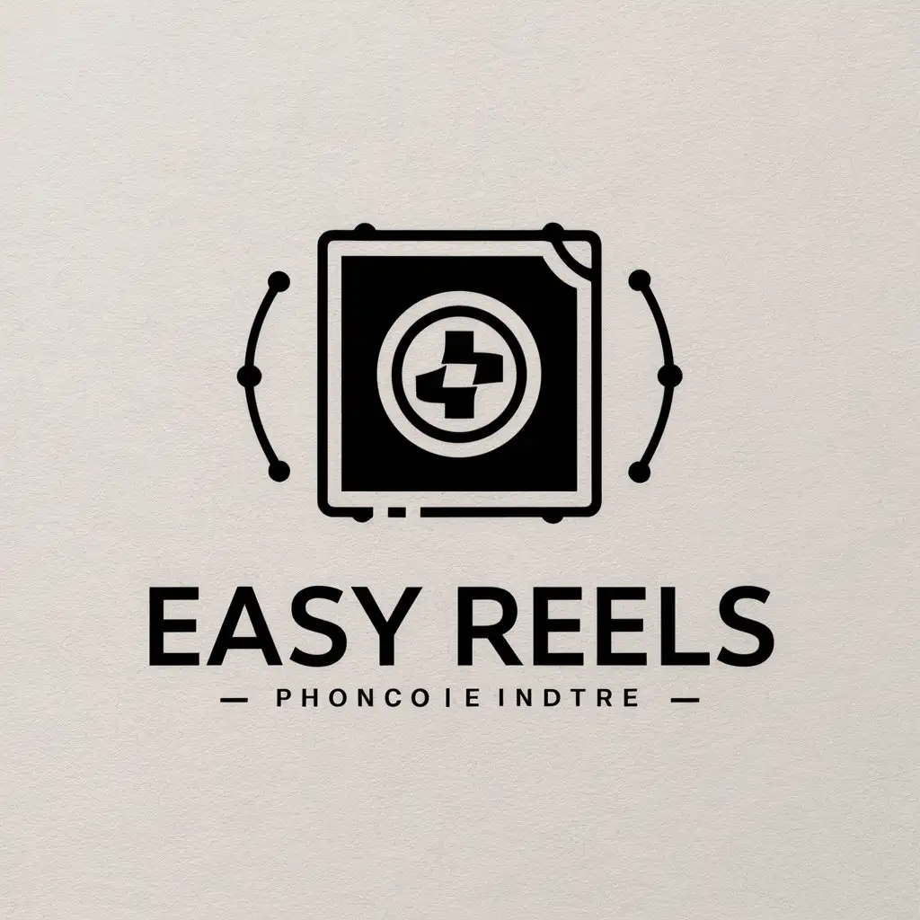 a vector logo design,with the text "Easy reels", main symbol:Photo album,Moderate,be used in Technology industry,clear background