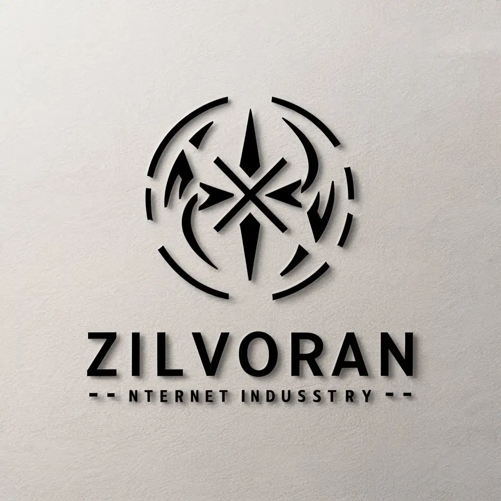 a vector logo design,with the text "Zilvoran", main symbol:Zilvoran,Moderate,be used in Internet industry,clear background