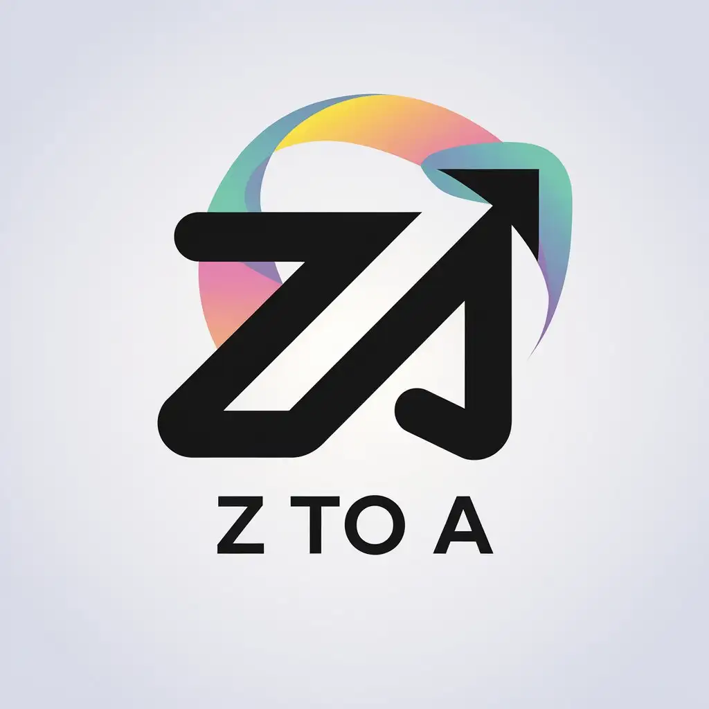 LOGO Design for Z TO A HighTech Neo Pop Rounded Shape with Pastel Colors and Growth Theme